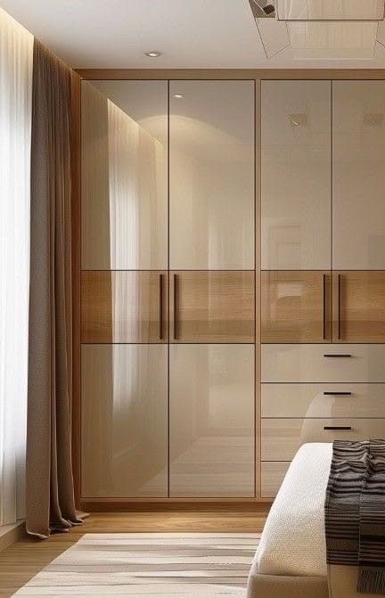 Modern Minimalist Wardrobe with Glossy Finish