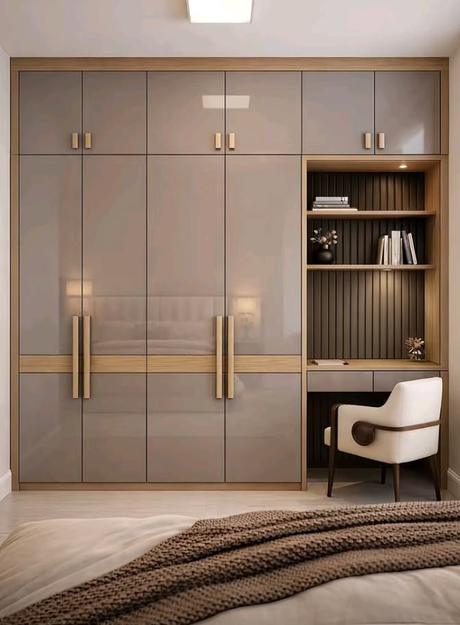 Contemporary Wardrobe with Integrated Study Nook